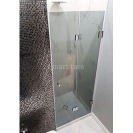 Стъклена преграда за баня тип хармоника, фикс и крило