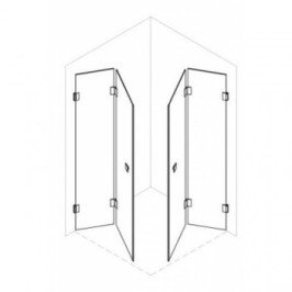 Душ кабина тип хармоника с две врати на ъгъл - модел Beta 2