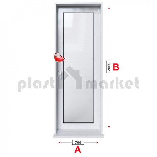 Алуминиева врата за баня Viva Aluminium 038 студен профил
