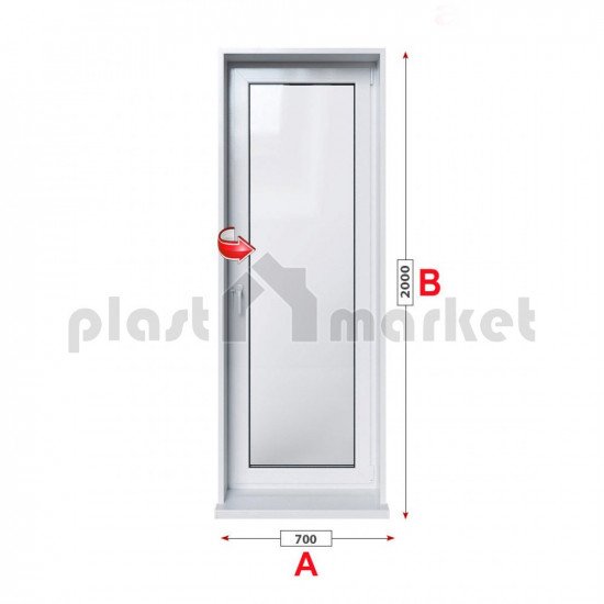 Балконска врата Aluplast Ideal 4000 - 70 мм с едноосово отваряне Балконска врата Aluplast Ideal 4000 - 70 мм с едноосово отваряне