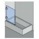 Стъклен Параван - еденичен фикс за стена – модел 2