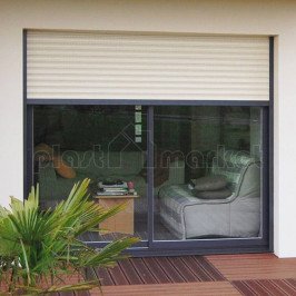 Интегрирана щора комфорт плюс с Al ламела - цвят бял/кафяв