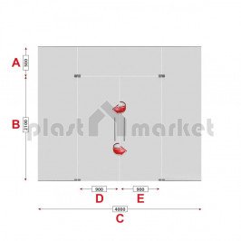 Стъклена витрина 400/260см