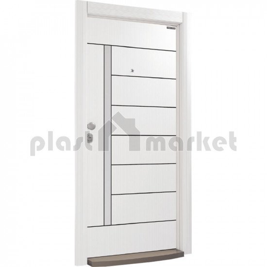 Блиндирана врата Италиански стил L 205 White Pearl
