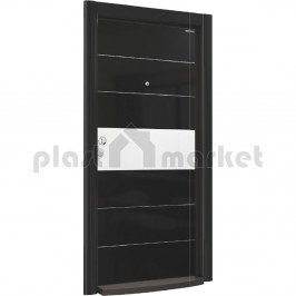 Блиндирана врата Италиански стил R 721 HG Black / Chrome Блиндирана врата Италиански стил R 721 HG Black / Chrome