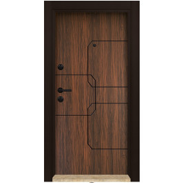 Блиндирана входна врата ПАРКДОР - Стар 52 нов орех