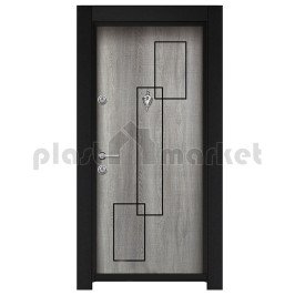 Блиндирана входна врата Стар 83 - Сиво меше